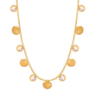 Necklace with shell pendants