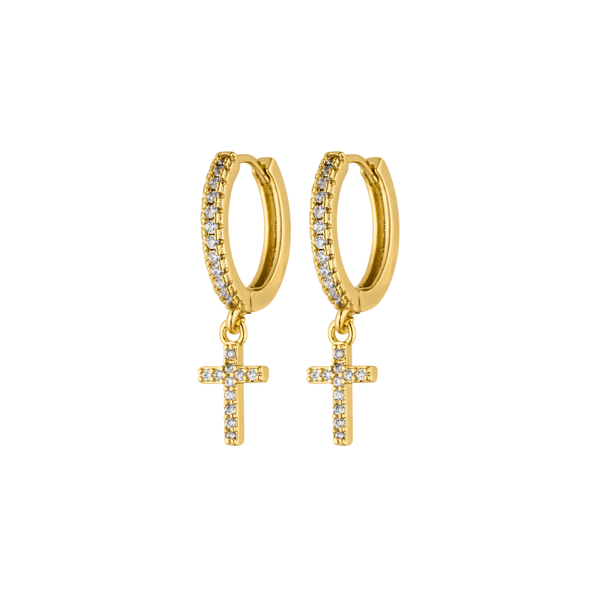 Cross Paved Ohrringe