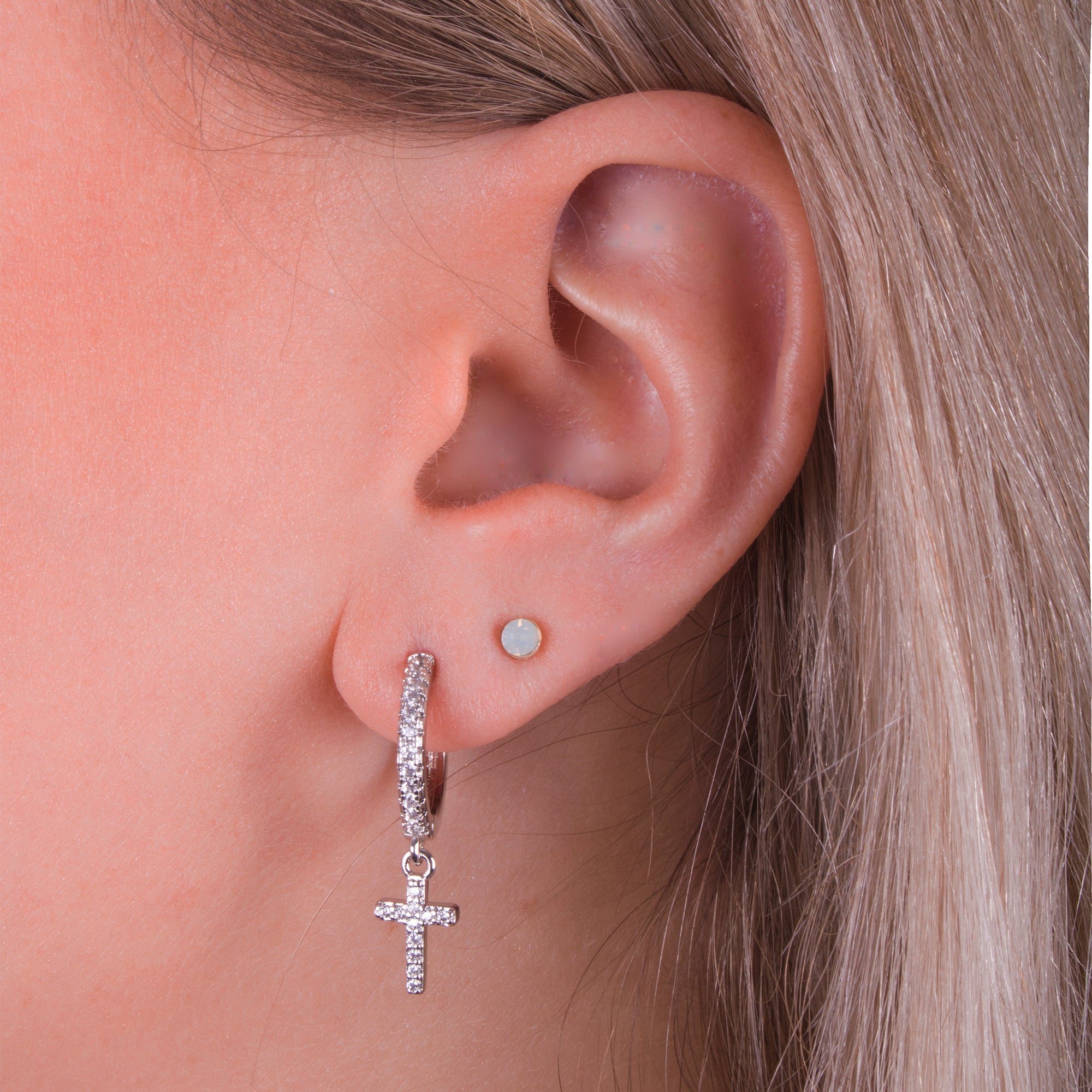 Cross Paved Ohrringe - Image 4